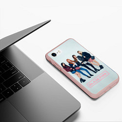 Чехол iPhone 7/8 матовый Blackpink Squad, цвет: 3D-светло-розовый — фото 2