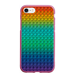 Чехол iPhone 7/8 матовый POP IT СИМПЛ ДИМПЛ, цвет: 3D-малиновый