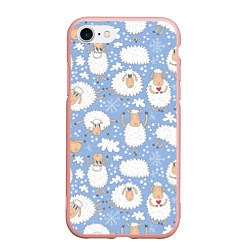 Чехол iPhone 7/8 матовый Счастливые овечки
