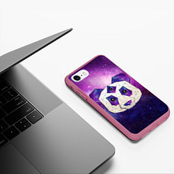 Чехол iPhone 7/8 матовый КОСМО-ПАНДА, цвет: 3D-малиновый — фото 2