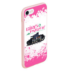 Чехол iPhone 7/8 матовый Девушки и танки Pink Z, цвет: 3D-светло-розовый — фото 2