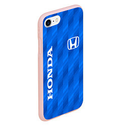 Чехол iPhone 7/8 матовый HONDA BLUE ХОНДА СИНИЙ, цвет: 3D-светло-розовый — фото 2