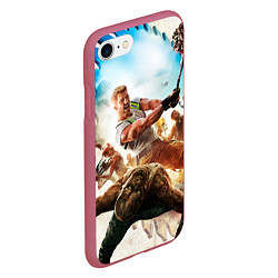 Чехол iPhone 7/8 матовый Logan, цвет: 3D-малиновый — фото 2
