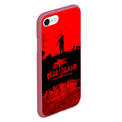 Чехол iPhone 7/8 матовый Island of blood, цвет: 3D-малиновый — фото 2