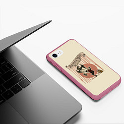 Чехол iPhone 7/8 матовый Wilson Percival, цвет: 3D-малиновый — фото 2
