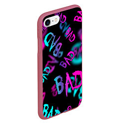 Чехол iPhone 7/8 матовый BAD, цвет: 3D-малиновый — фото 2