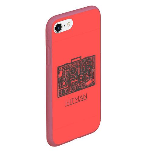Чехол iPhone 7/8 матовый Secret case / 3D-Малиновый – фото 2