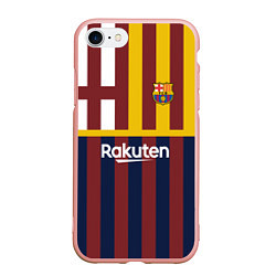 Чехол iPhone 7/8 матовый BARCELONA FC БАРСЕЛОНА ФК BARCA, цвет: 3D-светло-розовый