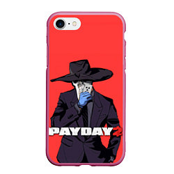 Чехол iPhone 7/8 матовый Чумной Pay Day 2, цвет: 3D-малиновый