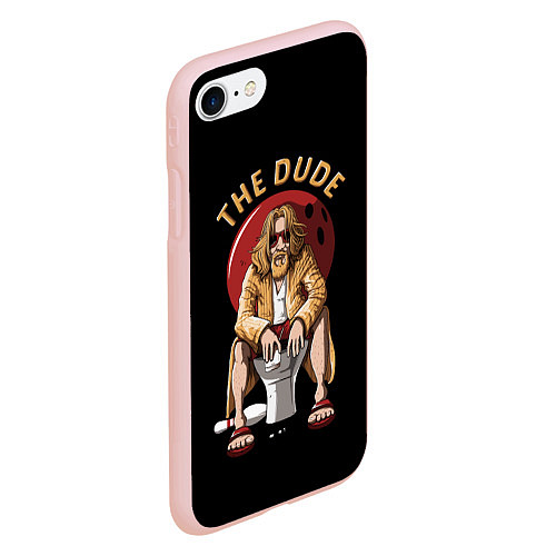 Чехол iPhone 7/8 матовый THE DUDE Big Lebowski / 3D-Светло-розовый – фото 2