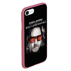 Чехол iPhone 7/8 матовый The Big Lebowski, цвет: 3D-малиновый — фото 2