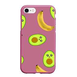 Чехол iPhone 7/8 матовый Банан и Авокадо