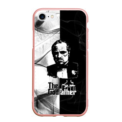 Чехол iPhone 7/8 матовый Крёстный отец The Godfather, цвет: 3D-светло-розовый