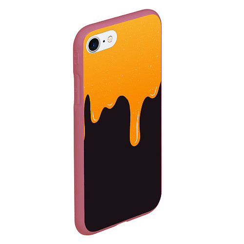 Чехол iPhone 7/8 матовый Капающий мёд Dripping Honey / 3D-Малиновый – фото 2