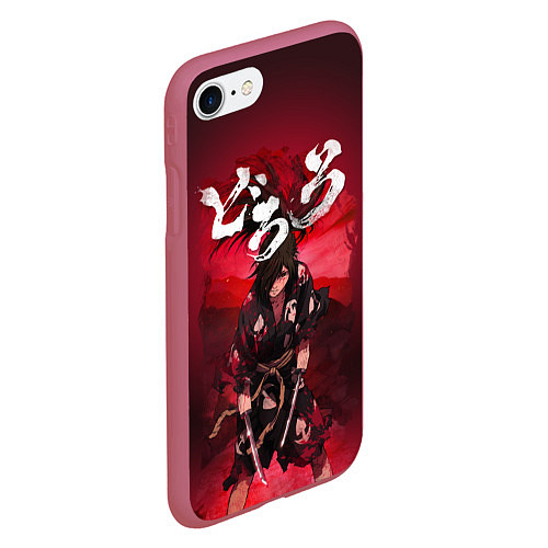 Чехол iPhone 7/8 матовый Dororo red / 3D-Малиновый – фото 2