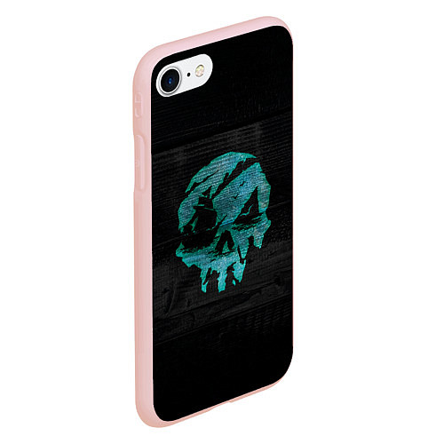 Чехол iPhone 7/8 матовый Skull of pirate / 3D-Светло-розовый – фото 2