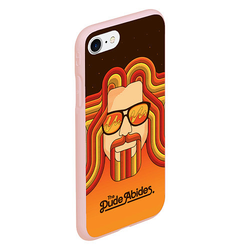 Чехол iPhone 7/8 матовый The Dude Abides / 3D-Светло-розовый – фото 2