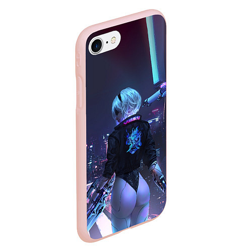 Чехол iPhone 7/8 матовый Nier X Cyberpunk / 3D-Светло-розовый – фото 2