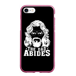 Чехол iPhone 7/8 матовый The dad ABIDES, цвет: 3D-малиновый