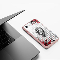 Чехол iPhone 7/8 матовый Скандинавские символы, цвет: 3D-светло-розовый — фото 2