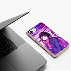 Чехол iPhone 7/8 матовый Бездомный бог Хиёри, цвет: 3D-светло-розовый — фото 2