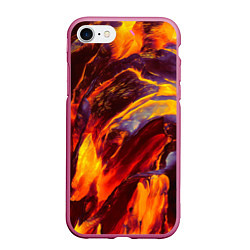 Чехол iPhone 7/8 матовый ОГНЕННЫЙ ГРАНЖ FIRE GRUNGE Z, цвет: 3D-малиновый