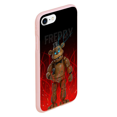 Чехол iPhone 7/8 матовый FNAF FREDDY / 3D-Светло-розовый – фото 2