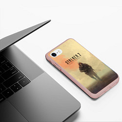 Чехол iPhone 7/8 матовый Сталкер одиночка, цвет: 3D-светло-розовый — фото 2