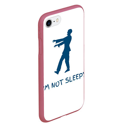 Чехол iPhone 7/8 матовый Im not sleepy / 3D-Малиновый – фото 2