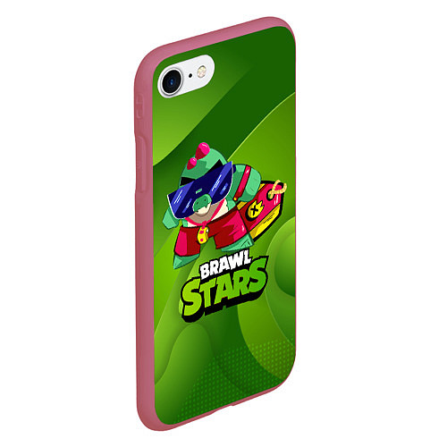 Чехол iPhone 7/8 матовый Базз Buzz Brawl Stars Green / 3D-Малиновый – фото 2