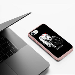 Чехол iPhone 7/8 матовый Зеро Ту показывает палец, цвет: 3D-светло-розовый — фото 2