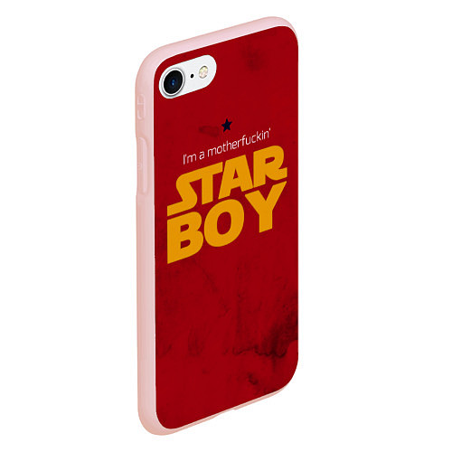 Чехол iPhone 7/8 матовый The Weeknd - Star Boy / 3D-Светло-розовый – фото 2