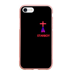 Чехол iPhone 7/8 матовый STARBOY - The Weeknd, цвет: 3D-светло-розовый