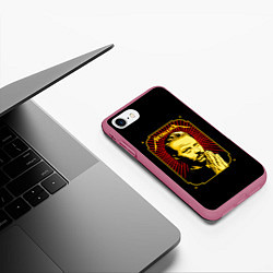 Чехол iPhone 7/8 матовый Хэтфилд, цвет: 3D-малиновый — фото 2