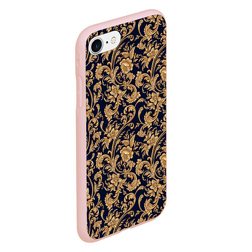 Чехол iPhone 7/8 матовый Versace классические узоры / 3D-Светло-розовый – фото 2