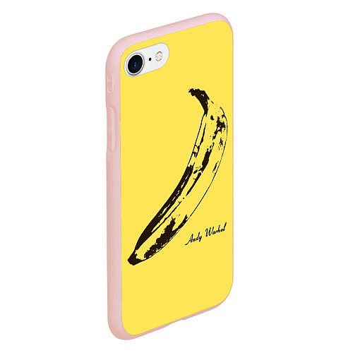 Чехол iPhone 7/8 матовый Энди Уорхол - Банан / 3D-Светло-розовый – фото 2