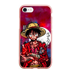 Чехол iPhone 7/8 матовый Луффи One Piece Большой куш