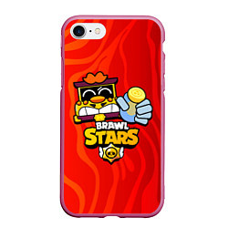 Чехол iPhone 7/8 матовый Грифф Griff Brawl Stars, цвет: 3D-малиновый