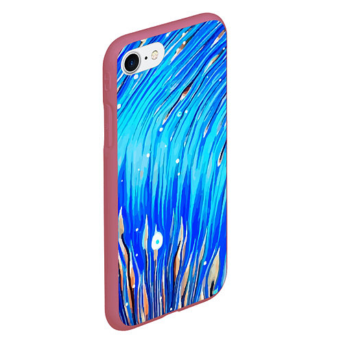 Чехол iPhone 7/8 матовый Морские водоросли! / 3D-Малиновый – фото 2
