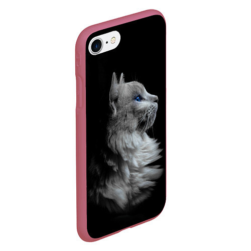 Чехол iPhone 7/8 матовый Голубоглазый гот / 3D-Малиновый – фото 2