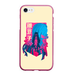 Чехол iPhone 7/8 матовый Nezuko Neon, цвет: 3D-малиновый