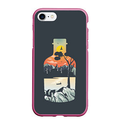Чехол iPhone 7/8 матовый Философия, цвет: 3D-малиновый