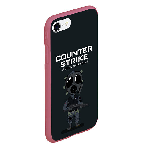 Чехол iPhone 7/8 матовый CS GO COUNTER TERRORIS Z / 3D-Малиновый – фото 2