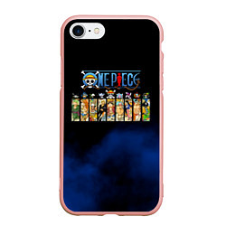 Чехол iPhone 7/8 матовый Пират Соломенной Шляпы One Piece, цвет: 3D-светло-розовый