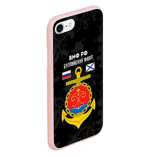 Чехол iPhone 7/8 матовый Балтийский флот ВМФ России / 3D-Светло-розовый – фото 2