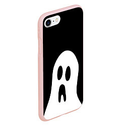 Чехол iPhone 7/8 матовый Привидение, цвет: 3D-светло-розовый — фото 2