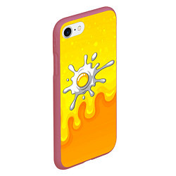 Чехол iPhone 7/8 матовый Яичница глазунья, цвет: 3D-малиновый — фото 2