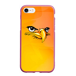 Чехол iPhone 7/8 матовый Орёл 3d, цвет: 3D-малиновый