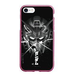 Чехол iPhone 7/8 матовый GUNDAM, цвет: 3D-малиновый