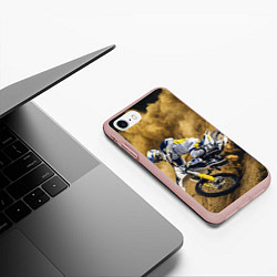 Чехол iPhone 7/8 матовый HUSQVARNA ХУСКВАРНА SPORT, цвет: 3D-светло-розовый — фото 2